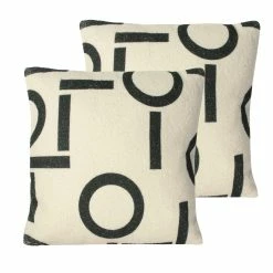 Furn. Shearling Circa Cushions (Twin Pack) - Black