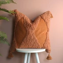Furn. Kantha Tufted Diamond Cushion Cover - Rust -Cheap furn Store 02d869032cd1479780cbe338376be2d3