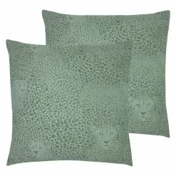 Furn. Hidden Cheetah Cushions (Twin Pack) - Green