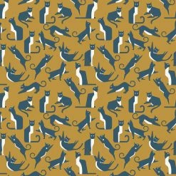 Furn. Geo Cat Printed Wallpaper - Mustard -Cheap furn Store 05611e7bdffd4f7ab4a61eb1c27b309b