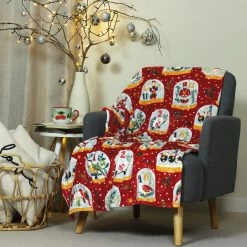 Furn. Twelve Days of Christmas Throw - Red -Cheap furn Store 05e7c10e74a3434ebe1bfda80670ff2e