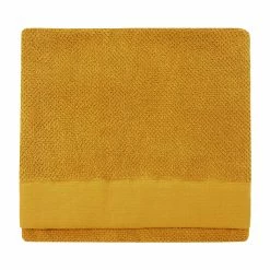 Furn. Textured Weave Bath Towel - Yellow