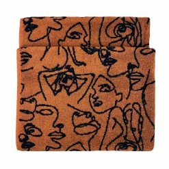 Furn. Everybody Abstract Jacquard Bath Towel - Brown