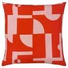 Furn. Manhattan Abstract Feather Filled Cushion - Pink
