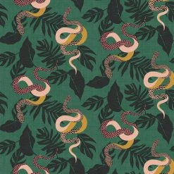 Furn. Serpentine Tropical Printed Wallpaper - Green -Cheap furn Store 07b20d28036741909917a1b844099235