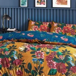 Furn. Botanical Nadya Reversible Duvet Cover Set - Orange -Cheap furn Store 0835124c5c654e2b91ffe7bd2020a137