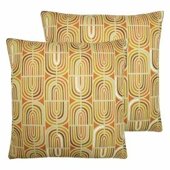 Furn. Retro Rainbow Cushions (Twin Pack) - Multicolour