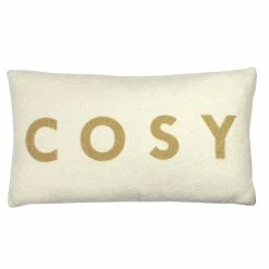 Furn. Shearling Cosy Cushion - Cream
