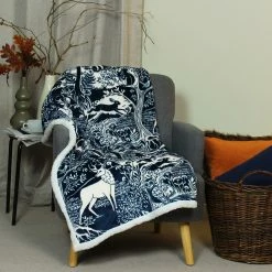 Furn. Winter woods throw - Navy -Cheap furn Store 0ba805d1fd364e54afff31bd76dff4dd