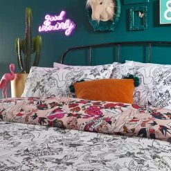 Furn. Inked Tattoo Inspired Duvet Cover Set - Blush -Cheap furn Store 115d1f385c1543c9b88140c6df09f721