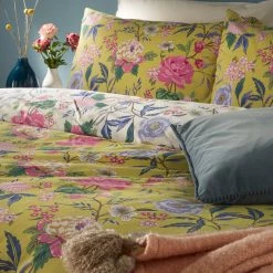 Furn. Azalea Floral Reversible Duvet Cover Set - Yellow -Cheap furn Store 1189773274ba4efa8a9baa7fc4644375