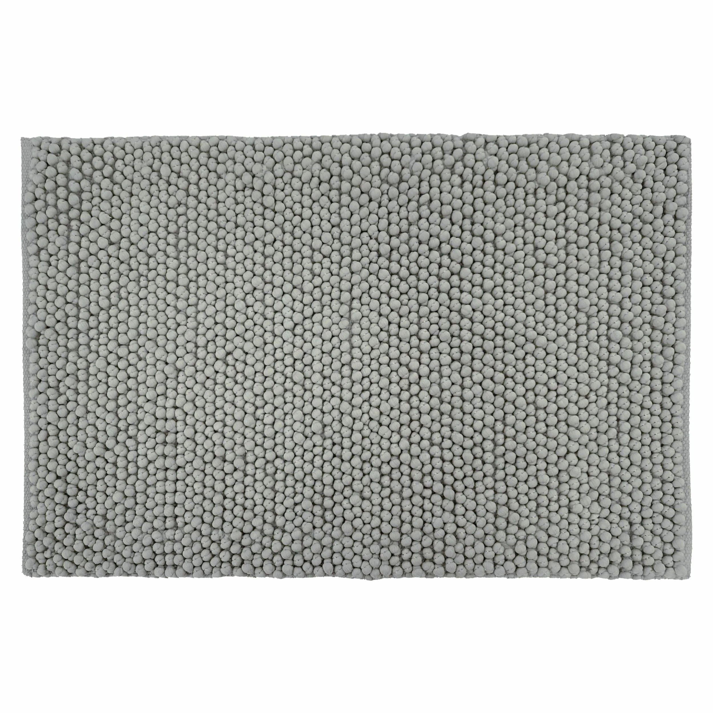 Furn. Bobble Woven Cotton Non-Slip Bath Mat - Grey 1 Furn. Bobble Woven Cotton Non-Slip Bath Mat - Grey