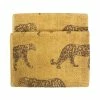 Furn. Leopard Animal Jacquard Hand Towel - Gold