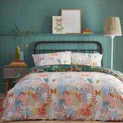 Furn. Forage Floral Reversible Duvet Cover Set - Teal -Cheap furn Store 15f8354c3f1e48e18eea1dc0aa2696bd