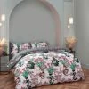 Furn. Ishiko Floral Reversible Duvet Cover Set - White