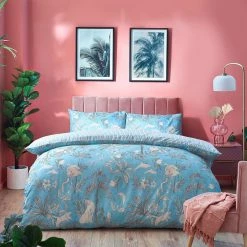 Furn. Colony Palm Tropical Reversible Duvet Cover Set - Blue -Cheap furn Store 1edba1e29b38420f92ca988a597ccc5f