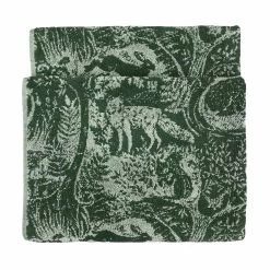 Furn. Winter Woods Animal Jacquard Bath Towel - Emerald