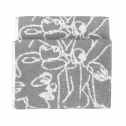Furn. Everybody Abstract Jacquard Hand Towel - Grey