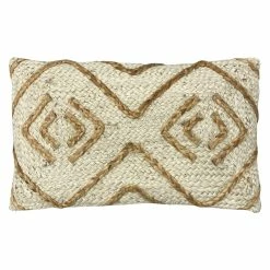Furn. Mynu Braided Jute Polyester Filled Cushion - Natural