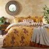 Furn. Tibetan Tiger Tribal Reversible Duvet Cover Set - Mustard