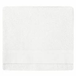 Furn. Textured Weave Bath Sheet - White