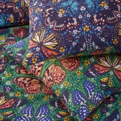 Furn. Papilion Butterfly Reversible Duvet Cover Set - Green -Cheap furn Store 2533075ccf204cb79c7da5e42e3b2c0e