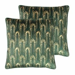 Furn. Wisteria Cushions (Twin Pack) - Emerald