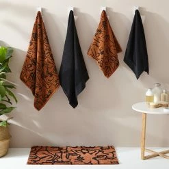 Furn. Everybody Abstract Jacquard Hand Towel - Brown -Cheap furn Store 281dff230a4e4bd1bd12bc4dc7b1da32