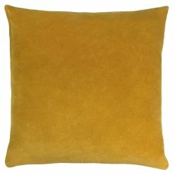 Furn. Solo Cotton Velvet Cushion Cover - Yellow