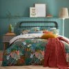 Furn. Forage Floral Reversible Duvet Cover Set - Teal