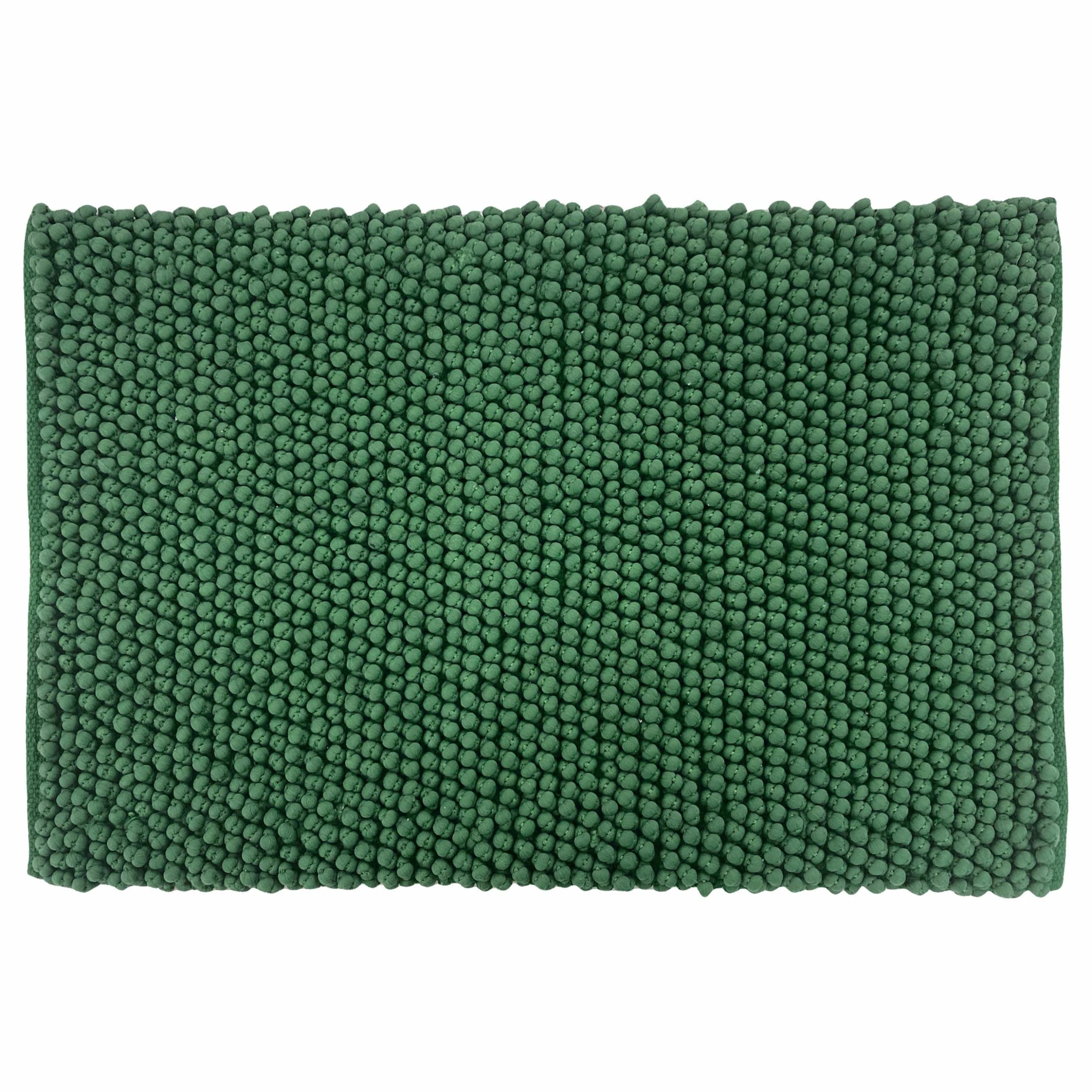 Furn. Bobble Woven Cotton Non-Slip Bath Mat - Green 1 Furn. Bobble Woven Cotton Non-Slip Bath Mat - Green