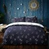 Furn. Zodiac Abstract Reversible Duvet Cover Set - Navy