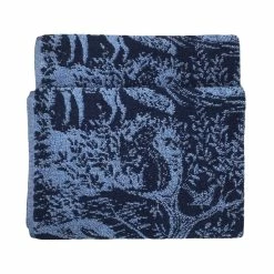 Furn. Winter Woods Animal Jacquard Hand Towel - Navy