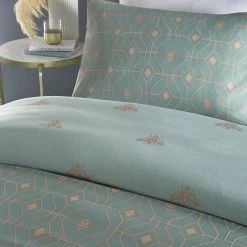 Furn. Bee Deco Geometric Duvet Cover Set - Green -Cheap furn Store 3472da57d5754ea882c1385b4b84cff8