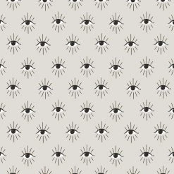 Furn. Theia Abstract Eye Printed Wallpaper - Light Grey -Cheap furn Store 3590949145f348ec96530f26b9ef2362