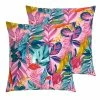 Furn. Psychedelic Jungle Outdoor Cushions (Twin Pack) - Multicolour