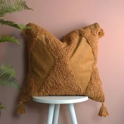 Furn. Kantha Tufted Diamond Cushion Cover - Brown -Cheap furn Store 38568e0449e9474b9d546f3730048fab