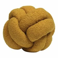 Furn. Boucle Knot Cushion - Yellow