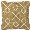 Furn. Roolu Braided Jute Cotton Feather Filled Cushion - Natural