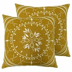 Furn. Mandala Cushions (Twin Pack) - Yellow