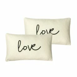 Furn. Shearling Cushions (Twin Pack) - Cream