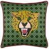Furn. Untamed Cheetah Cushion - Green
