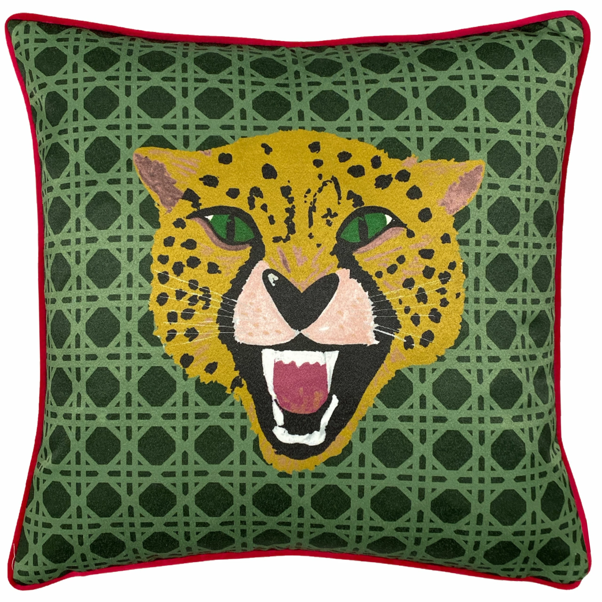 Furn. Untamed Cheetah Cushion - Green 1 Furn. Untamed Cheetah Cushion - Green