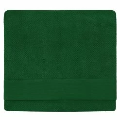 Furn. Textured Weave Bath Sheet - Green