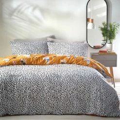 Furn. Woofers Animal Print Duvet Cover Set - Yellow -Cheap furn Store 44843a5a173f493ab81cd4efc455f8c5