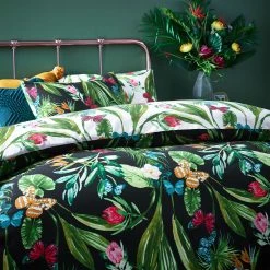 Furn. Azura Tropical Reversible Duvet Cover Set - Dark Green -Cheap furn Store 46bd6bcfb72b4e439dba8bd8d64a4f4b