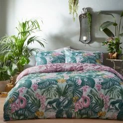 Furn. Medinilla Tropical Reversible Duvet Cover Set - Mint -Cheap furn Store 4bba5def353a4c82bfae5a7f0b10330c