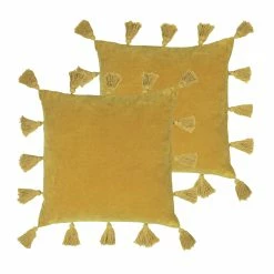 Furn. Medina Cushions (Twin Pack) - Yellow