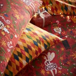 Furn. Nutcracker Christmas Reversible Duvet Cover Set - Red -Cheap furn Store 4d2e43effd174166a48f4ee2efb5ee7f