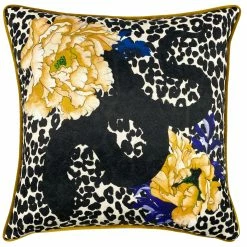 Furn. Serpentine Animal Print Cushion - Yellow